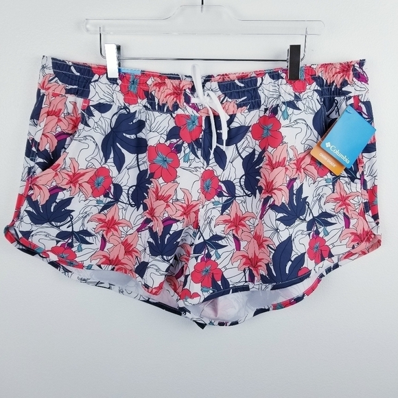 Columbia Bogata Bay Stretch Floral Printed Shorts NWT size XL - Picture 6 of 15